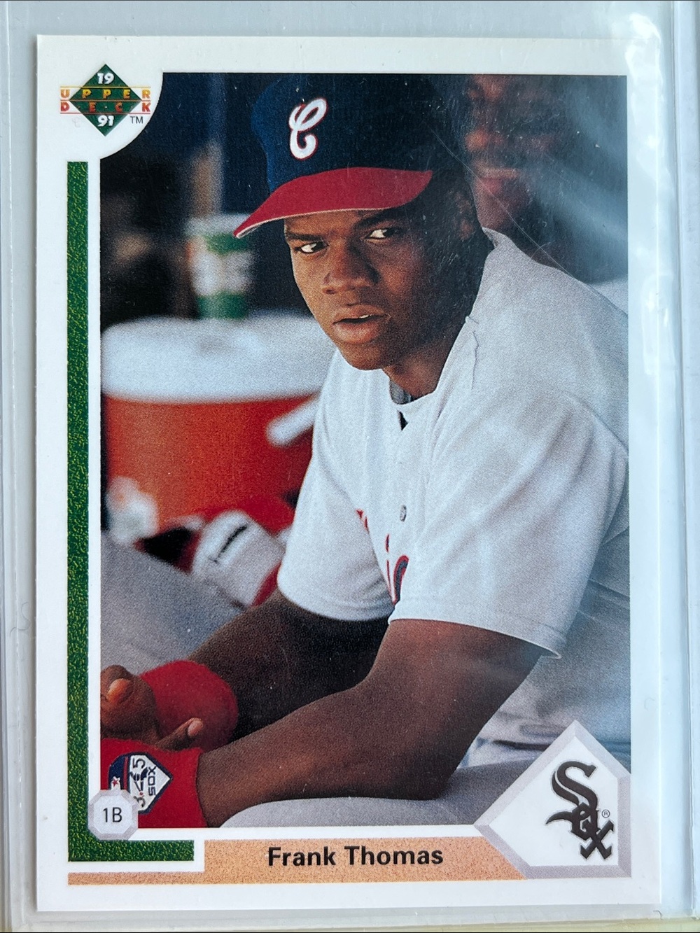 Upper Deck 1991 Frank Thomas Baseball Card. Card #246. Near Mint 7.